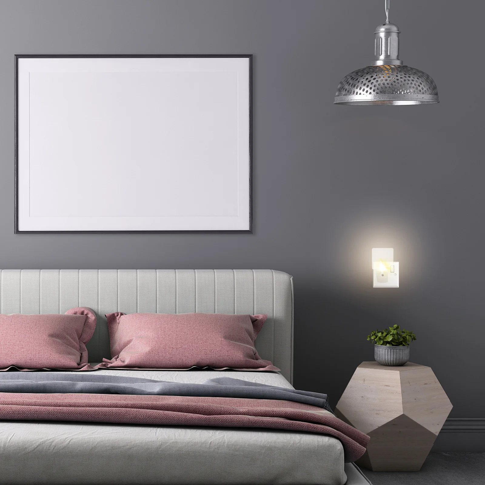 

1Pcs Automatic Sensor Night Light LED Practical Bedroom Lamp Eye Protection Durable Pc Material Suitable for Stairs Study