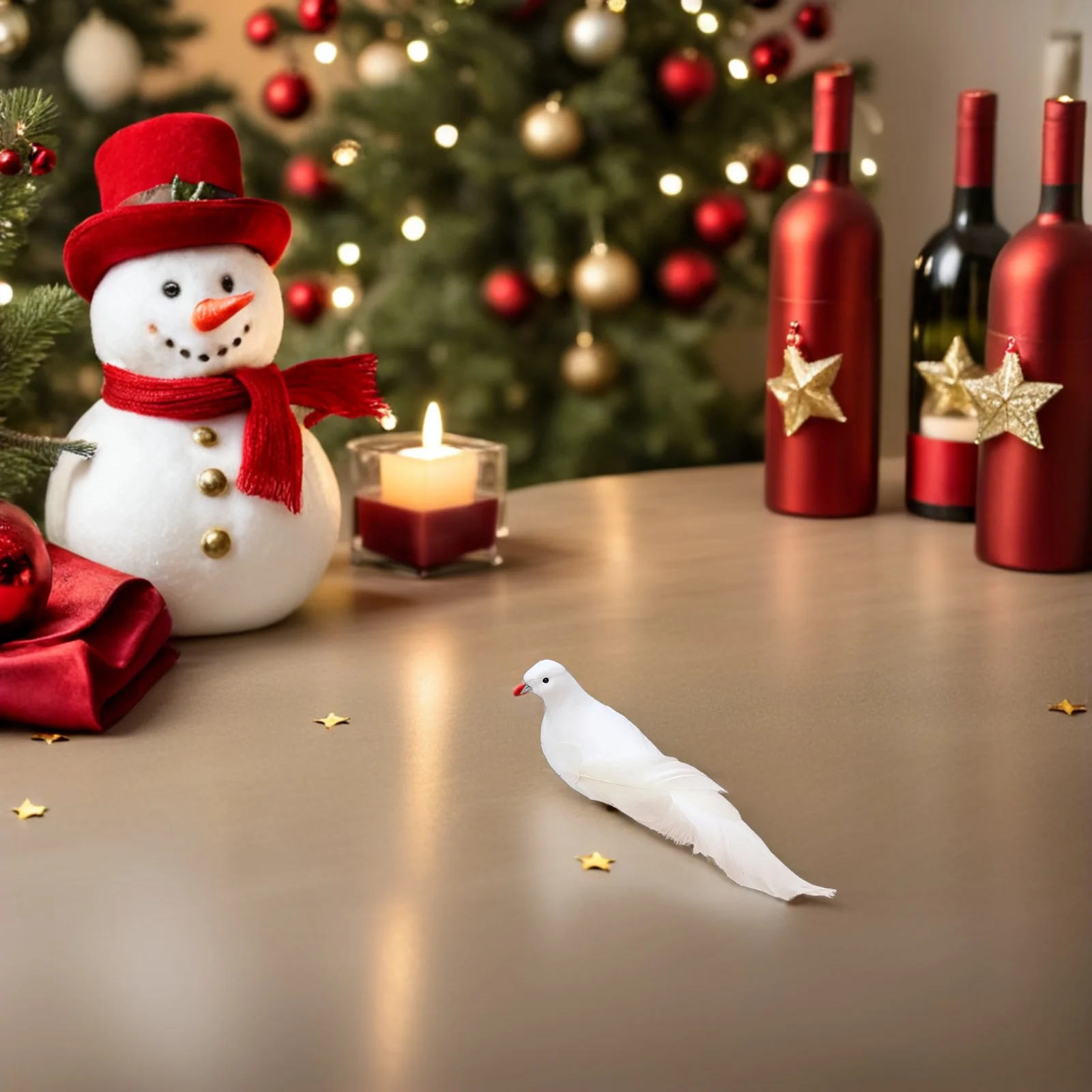 

2Pcs Realistic Dove Garden Hanging Ornament Balcony Lawn Tree Home Wedding Party Layout Photo Props Decorative