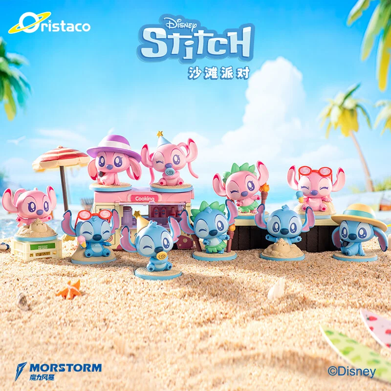 

Disney Stitch Angel Beach Party слепая коробка Стич модель куклы Лило и Стич мультфильм модная игрушка декоративная детский рождественский подарок