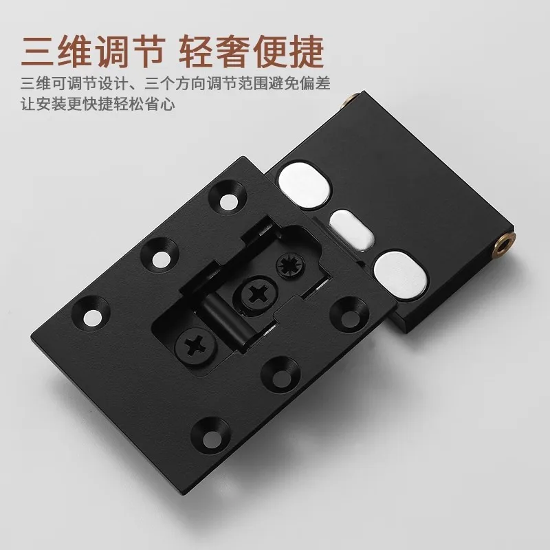 Furniture Hardware Accessory for Cabinet Closet Glass Door Door Heavy Zinc Alloy Invisible Hinge for Aluminum Frame Door
