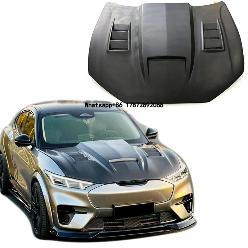 

Upgrade Facelift Fiberglass Front Lid Engine Hood Cover Front Trunk Hood Bonnet for Mustang Mach-E GT Car Body Kit