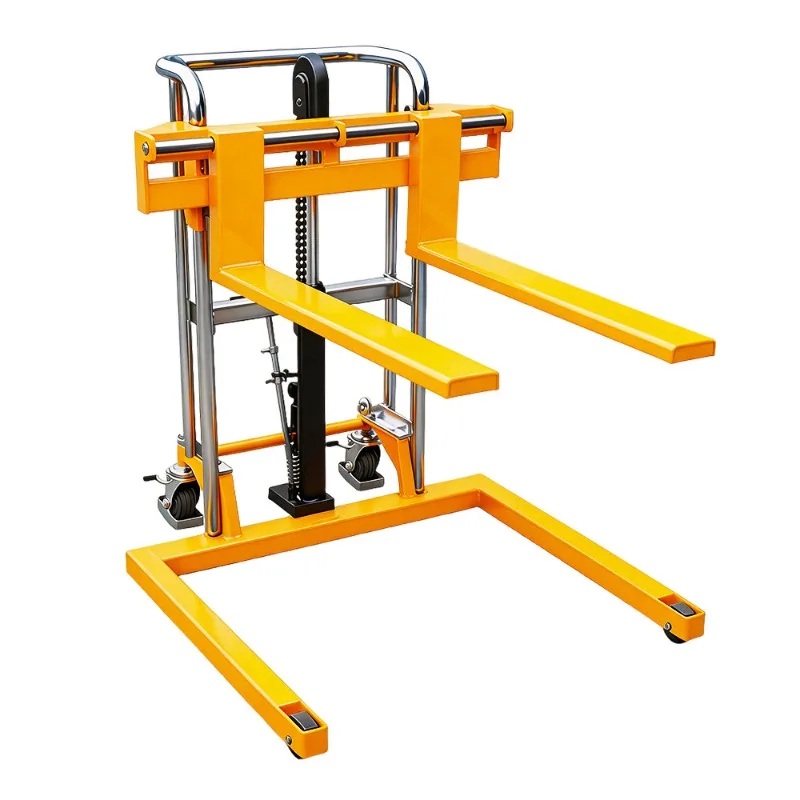 Light Portable Manual Hydraulic Stacker Wide Structure Lifting Trolley For Copier Loading Unloading And Material Transport