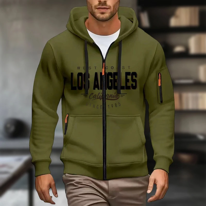 Autumn Men Harajuku Winter New Hooded Sweatshirt Men's Hooded Zipper Sportswear Women