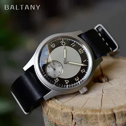 Baltany Tuxedo S2027 Retro Classic Men's Quartz Watches VD78 Leather Stainless Steel Sapphire Waterproof Lumin 36mm reloj hombre