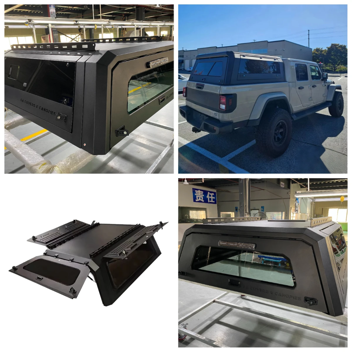 

Waterproof Truck Bed Caps Truck Accessories Pickup Tonneau Cover Camper Shell Canopy for Pickup F150 2021+ 5.5FT 6.5FT