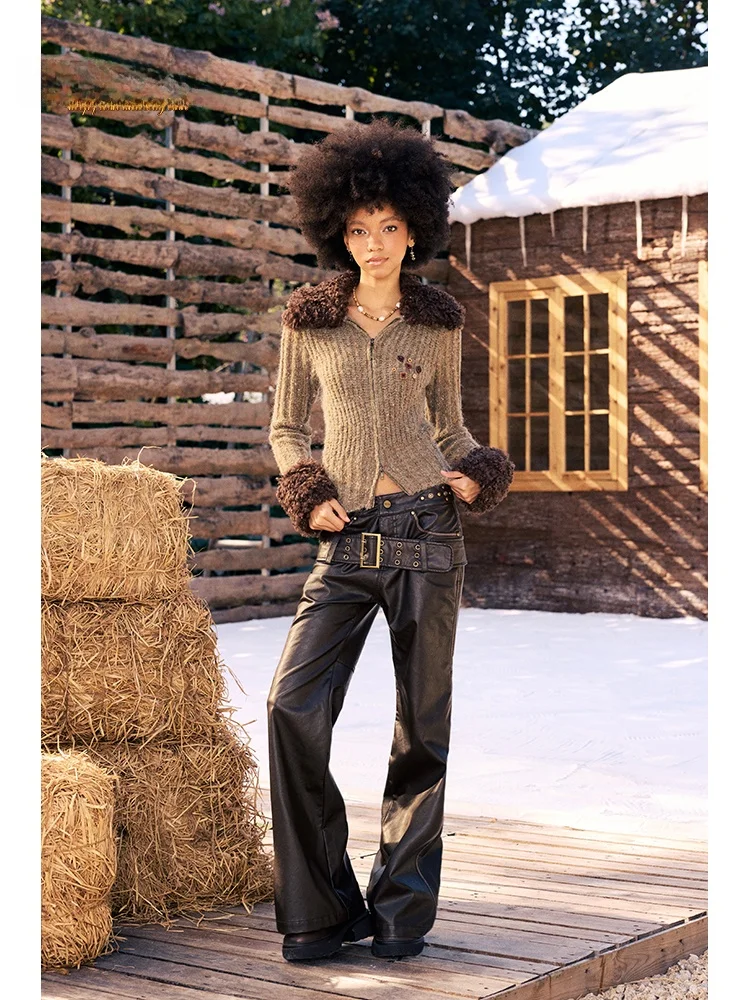 

BeerBro American Sle Autumnal Винтаж Thiened ort Кардиган Свитер Женская модная уличная одежда V-ne Long Sve Верхняя одежда