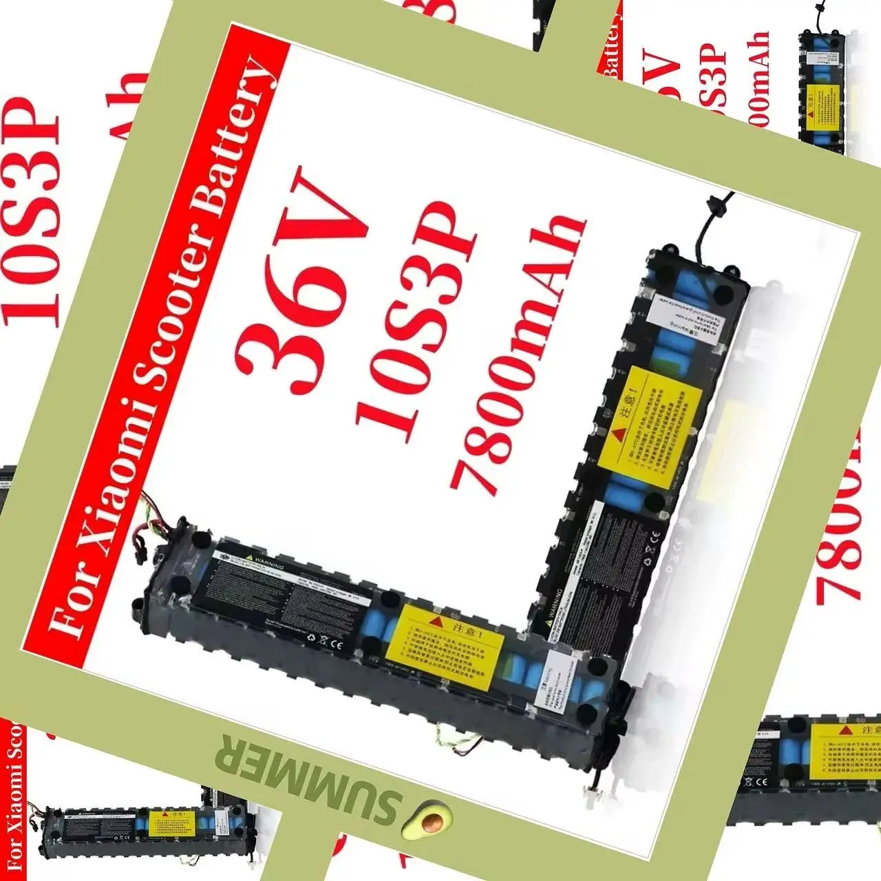 

36V 7800mAh for Xiaomi M365 10S3P Battery Pack Electric Scooter 18650 NE1003-H Cell Communication Interface Discharge Tail Light