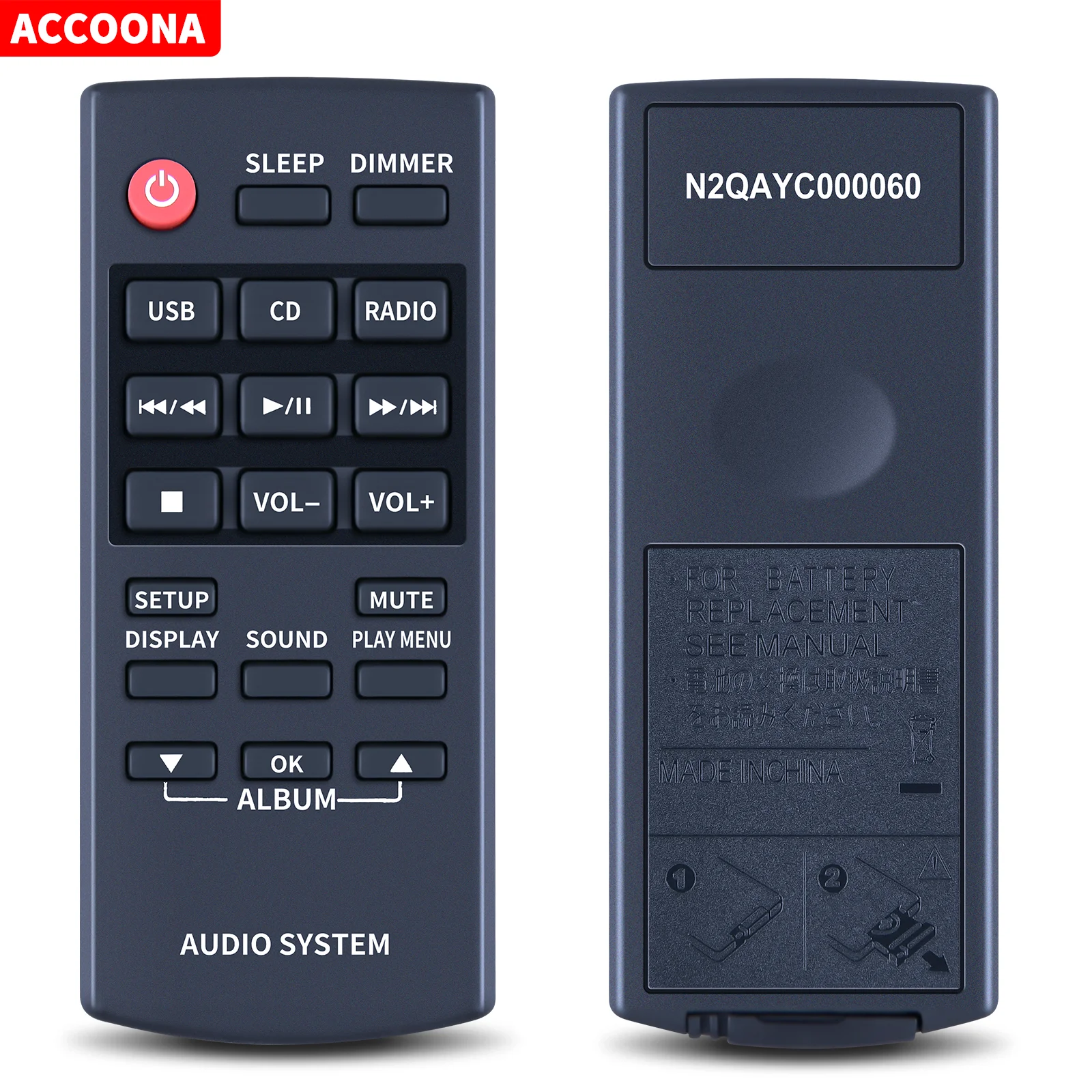 NEW Origianl N2QAYC000060 Remote Control For PANASONIC AUDIO SYSTEM for SC-HC17EB-K SC-HC18 Fernbedienung