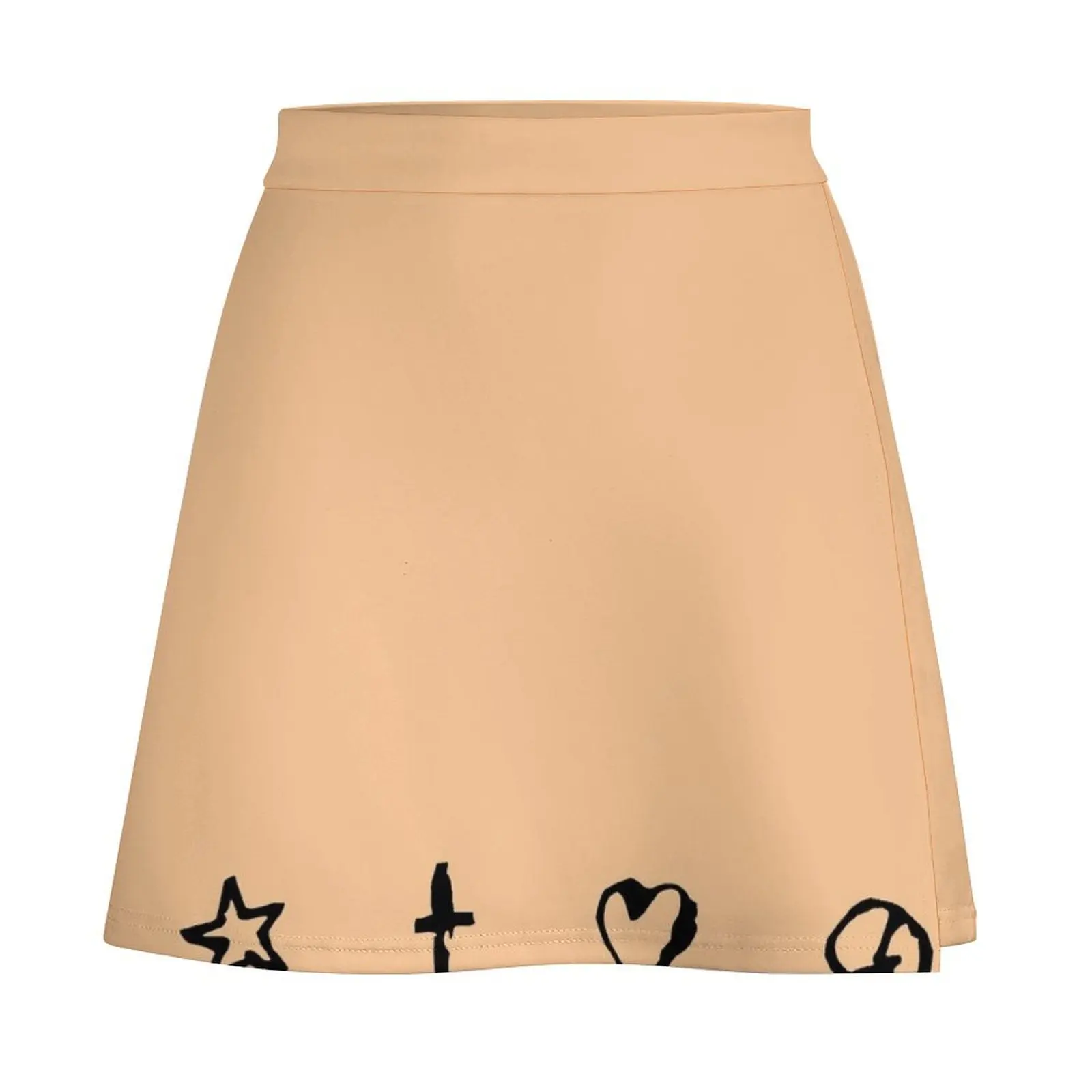 Signs (Black on Peach) Mini Skirt clothes cute skirt Mini Skirt