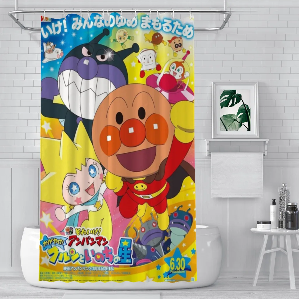 

Shower curtain Bathroom Cute Anpanman Cartoon decor Modern household items Bathroom curtain Graduation gift Festival gift