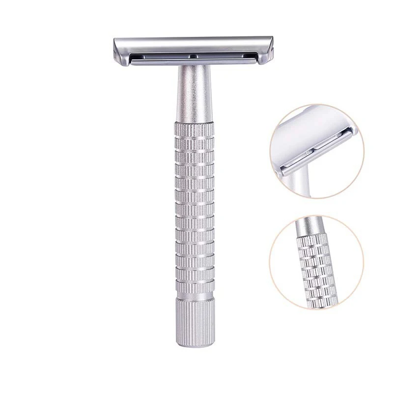 High Quality Men Professional Manual Shaver Barber Razor Shaving Shave Beard Cutter Gift Safety Razor with Matel Weighted Handle