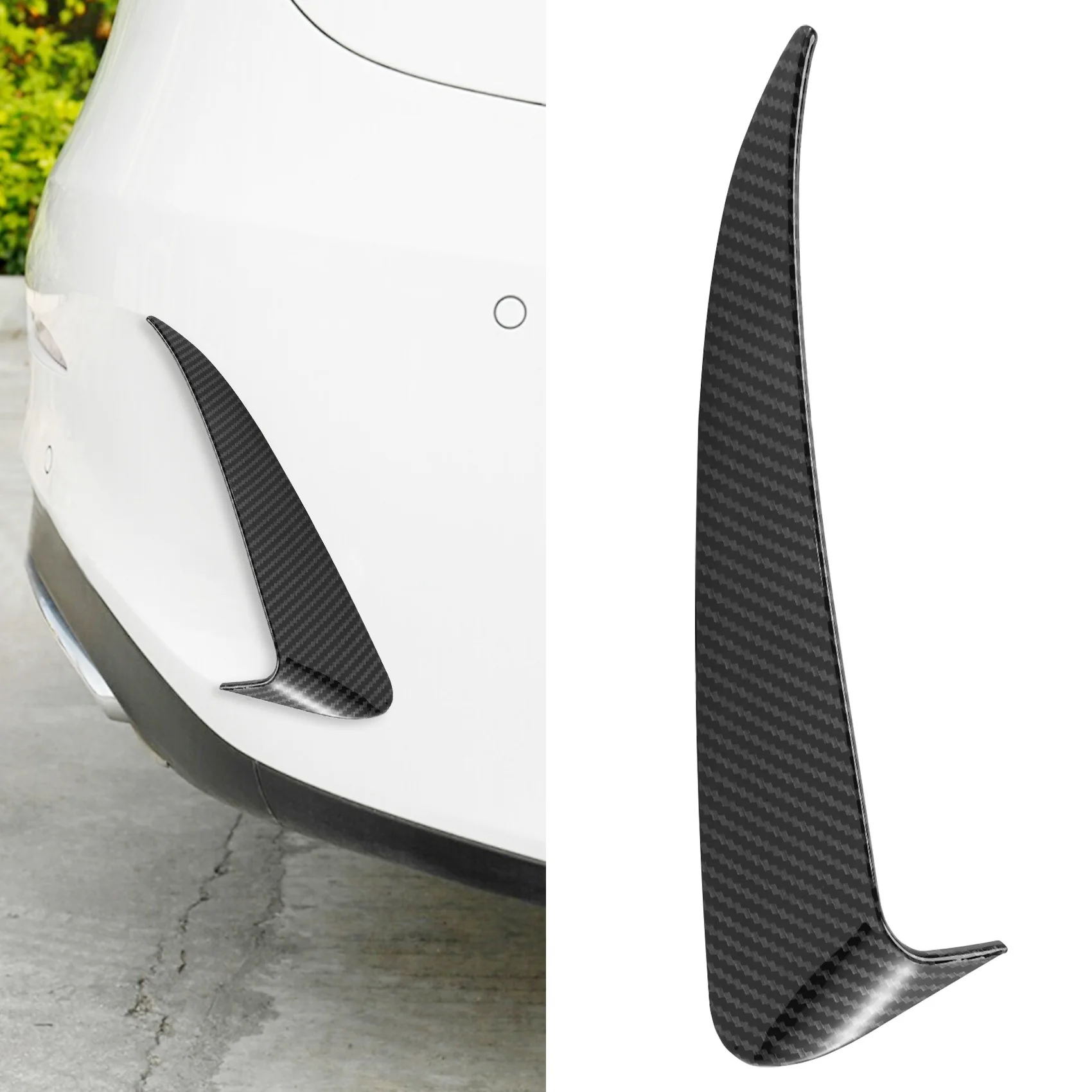 

Authentic For Benz C Class W205 C43 C63 Amg Carbon Fiber Look Rear Bumper Air Vent Cover 2014-2019 2Pcs