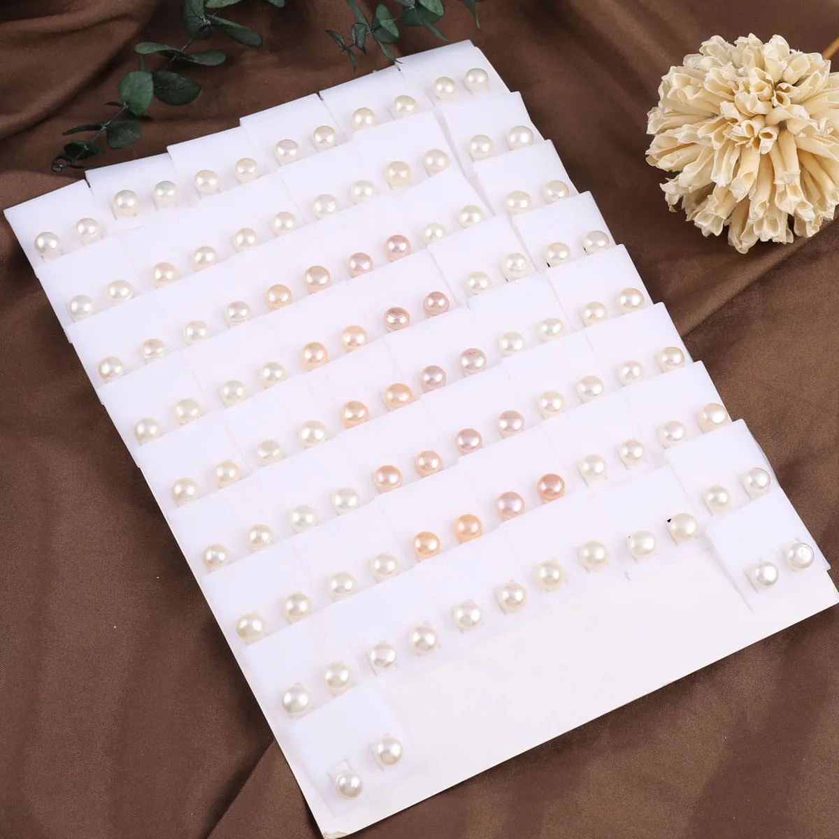 8-9mm Multi-Color Natural Freshwater Pearl Earrings Exquisite Women\'s Earrings Jewelry Gifts Wholesale A Pair