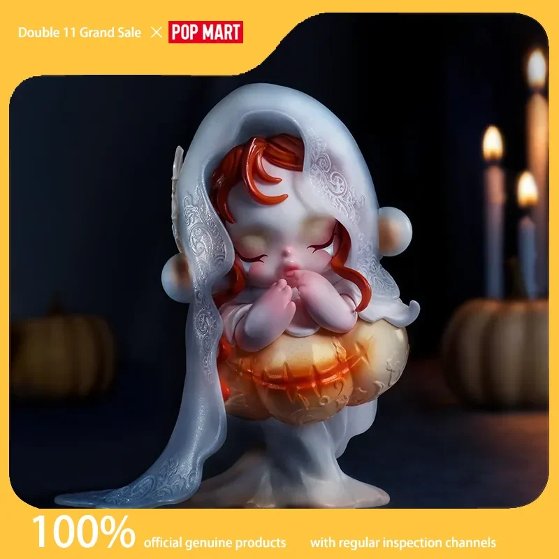 

Genuine Popmart Skullpanda White Moon Pact Figure Cute Doll Decorative Figurine Birthday Gifts For Girls Trendy Toys Ornaments