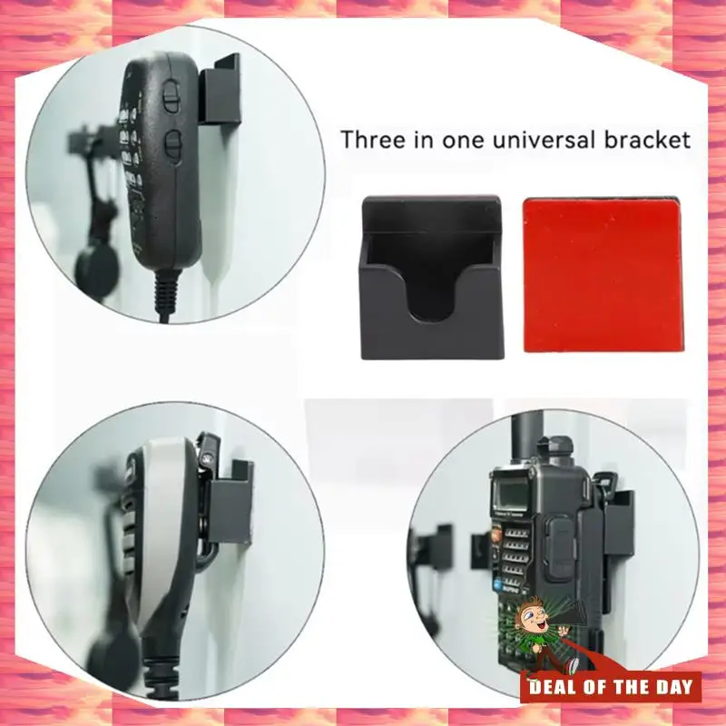 

24-Hour Delivery Universal Wall Mount Car Radio Holder Microphone Hanger Handheld Radio Holder Adhesive Back