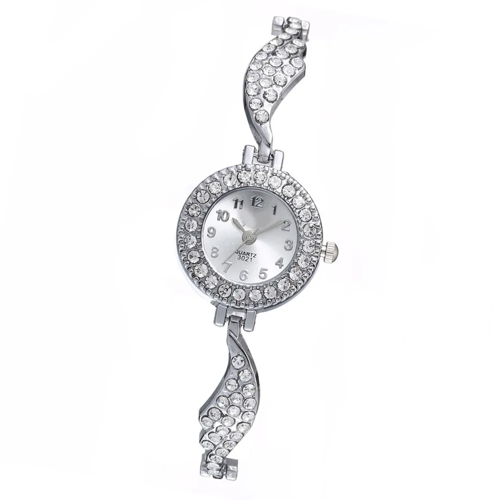 1Pcs Women Rhinestone Wing Quartz Watch Alloy Band Exquisite Elegant Daily Wear Party School Dating Gift for Girlfriend Wife
