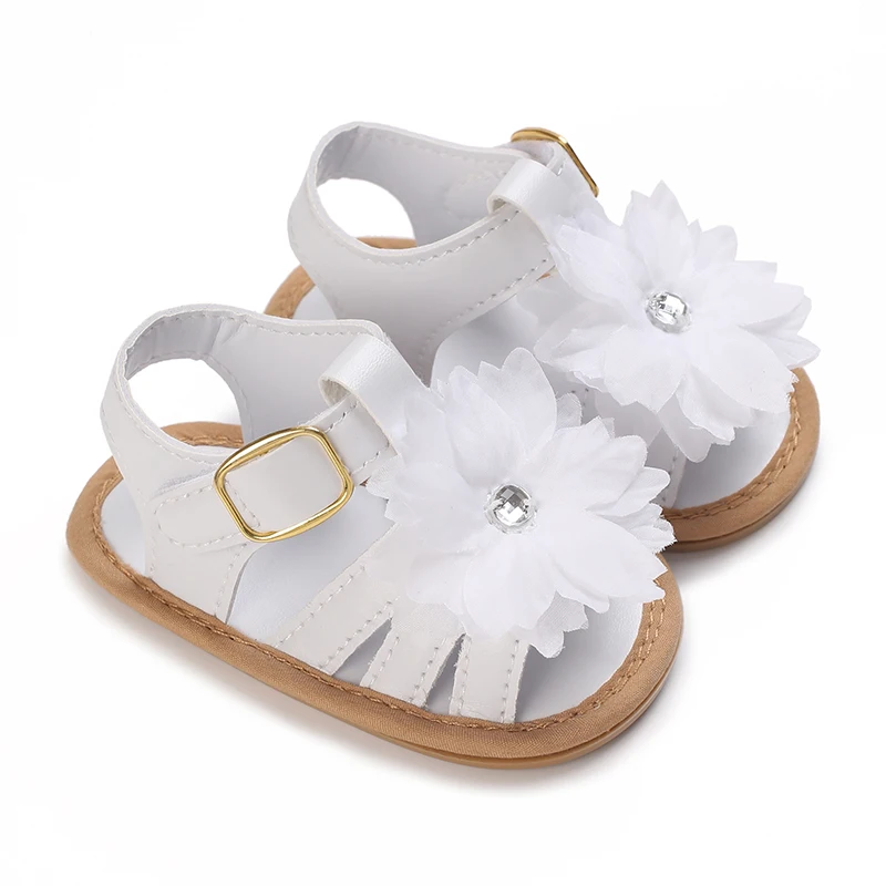 Babelvit Baby Girl Sandals Comfortable And High-end Summer Outdoor Leisure Beach Shoelaces Flower Bow Anti Slip Rubber Soles