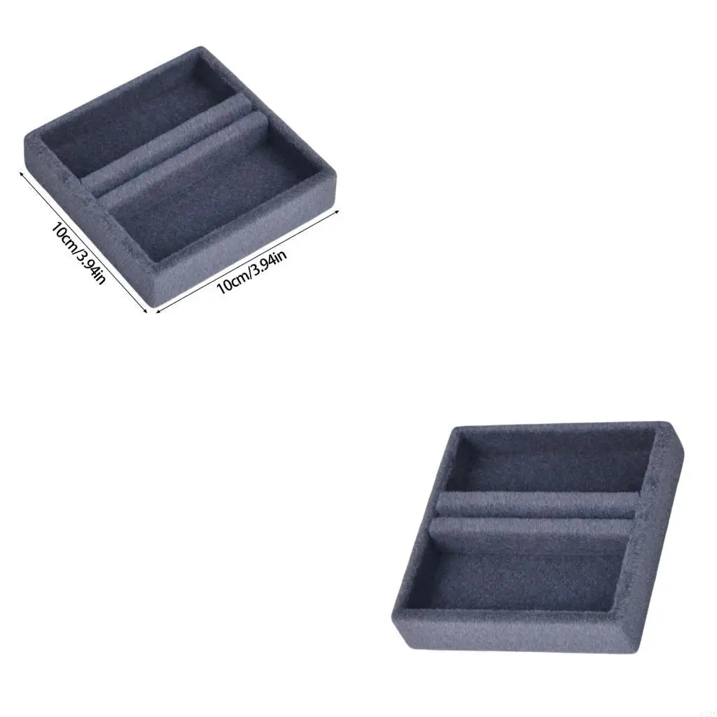 

Foldable Fabric Jewelry Tray Organizers Small Storage Plate for Earrings Rings