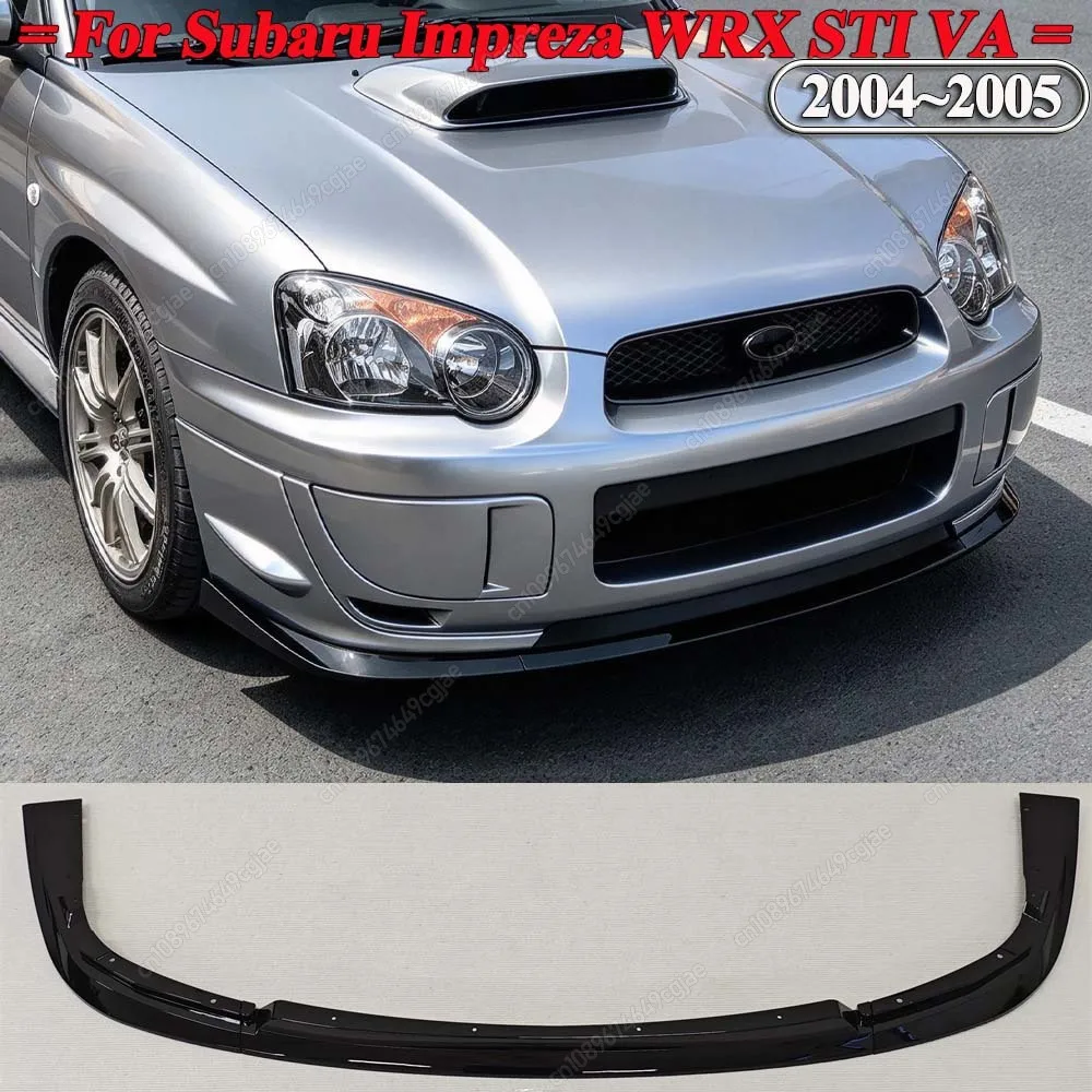For Subaru Impreza WRX STI VA 2004 2005 Front Bumper Lip Spoiler Lower Diffuser Splitter Canards ABS Gloss Black Body Kit Tuning