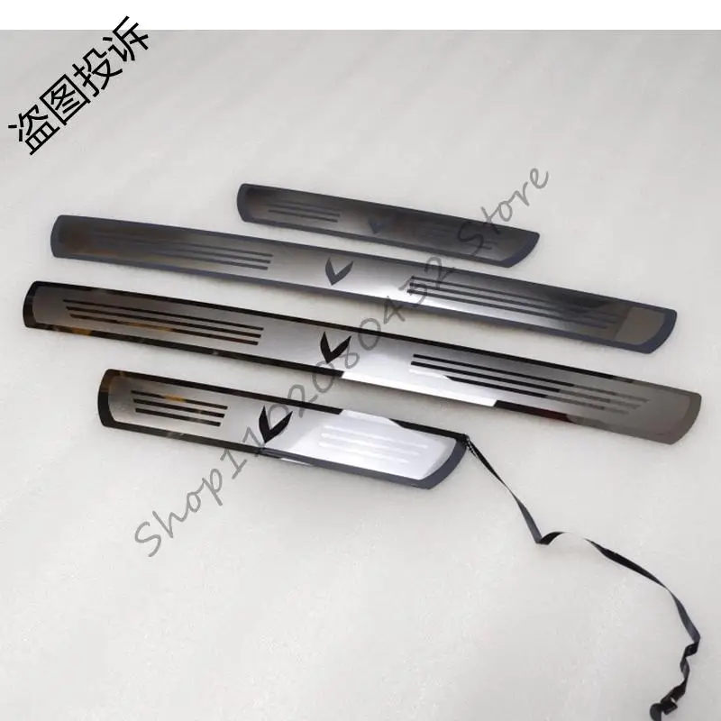 4pcs/set Stainless Steel for Changan Cs35 CS75 CS55 Plus 2018-2022 Cs35plus Door Sill Plate Kits Scuff Plate