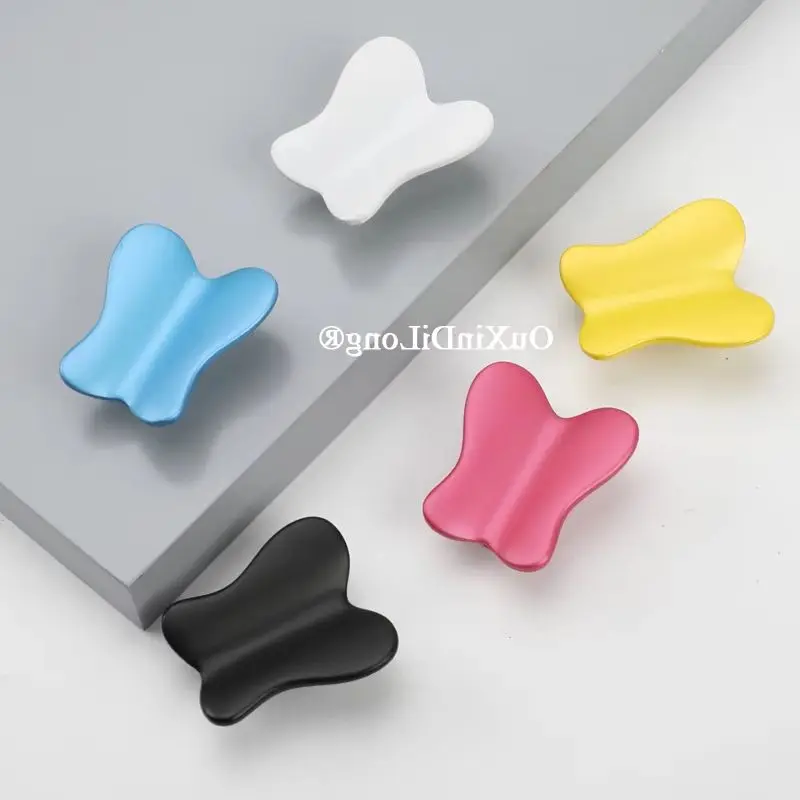New 4PCS Zinc Alloy Butterfly Cartoon Design Furniture Handle Drawer Pulls Children Room Cupboard Wardrobe Dresser Cabinet Pulls