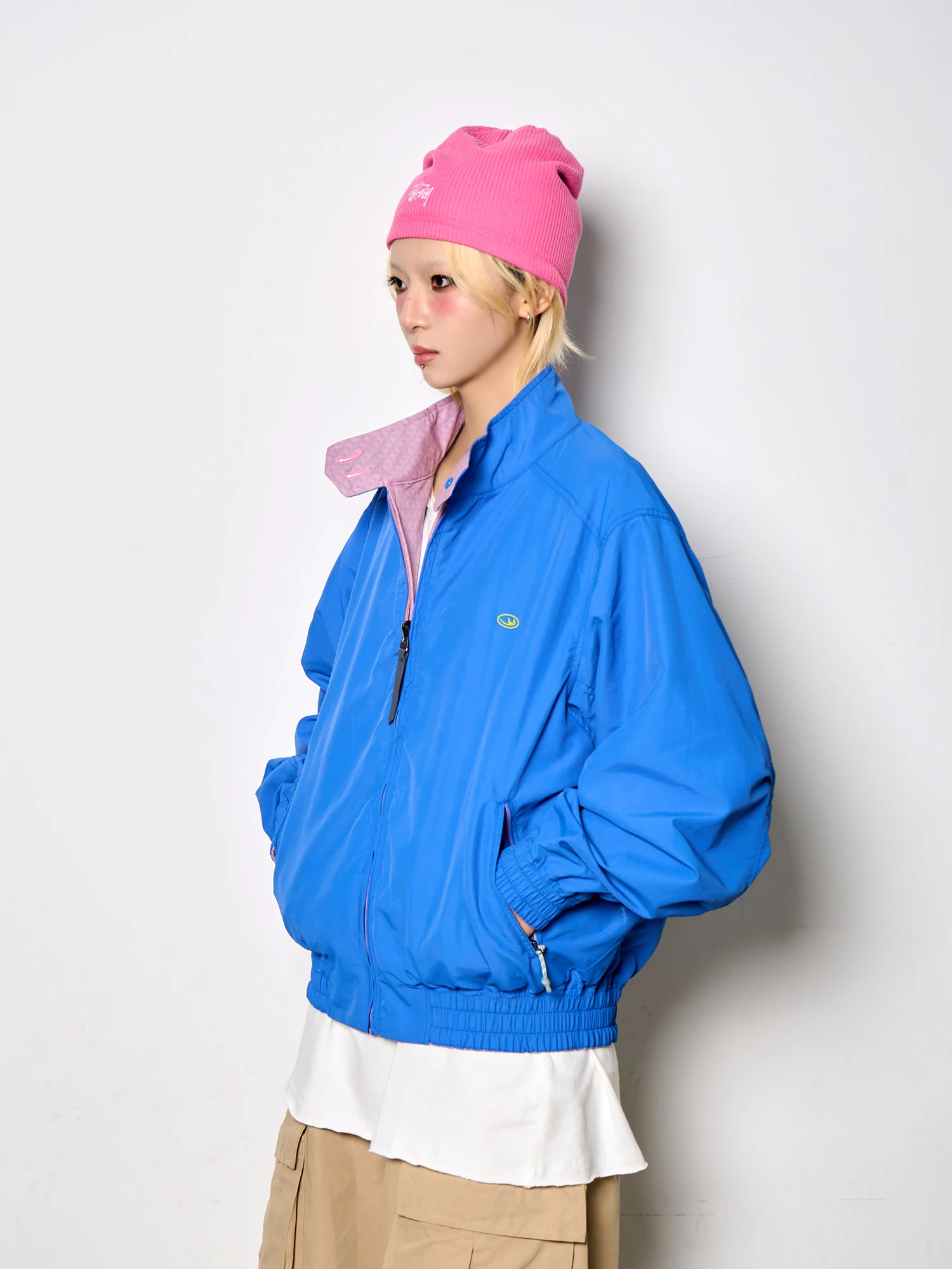 

MICHINNYON Lightweight Windproof Outdoor Jacket Quick Dry Waterproof Summer Sports Top Double-Sided Wear Casual Loose Fit