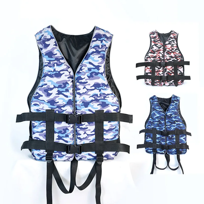 Professional Thickened Camouflage Oxford Cloth Non-Reflective High Buoyancy Adult & Children Boat Fishing & Swimming Life Jacket