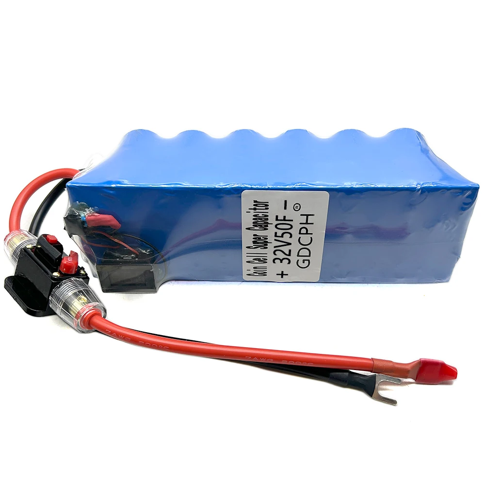 

32V 50F Super Capacitor Super Farad Capacitor Group Automotive Rectifier Starting Power with Recoverable Fuse Voltmeter