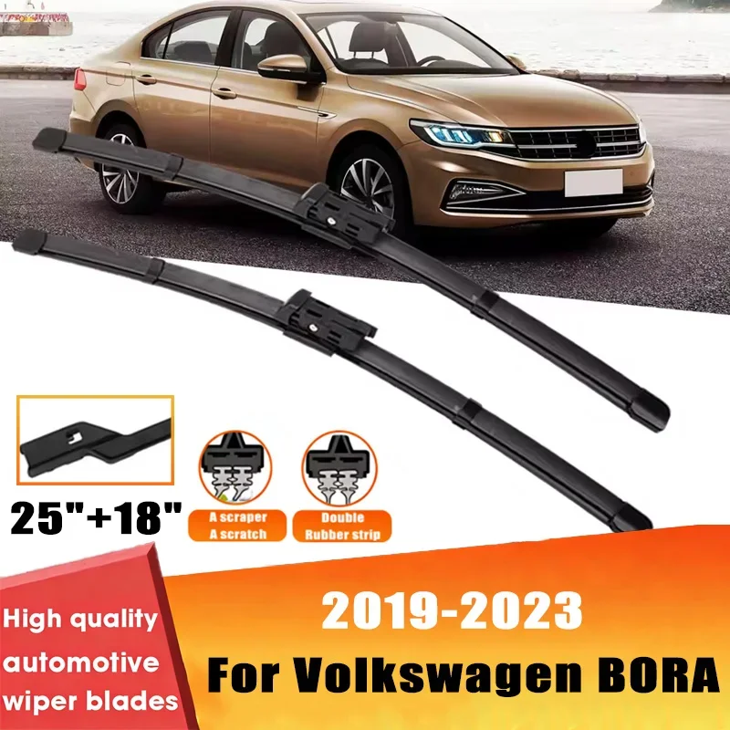 

2pcs Wiper Front Wiper Blades Set For Volkswagen BORA 2019-2023 2020 2021 2022 Windshield Windscreen Window 25"+18"