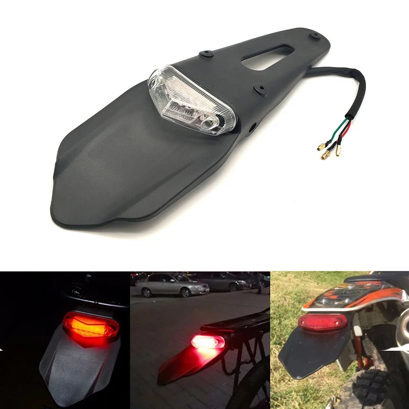 

Universal Motorcycle LED Tail Light&Rear Fender Stop Enduro Dirt Bike Fender taillight MX Trail