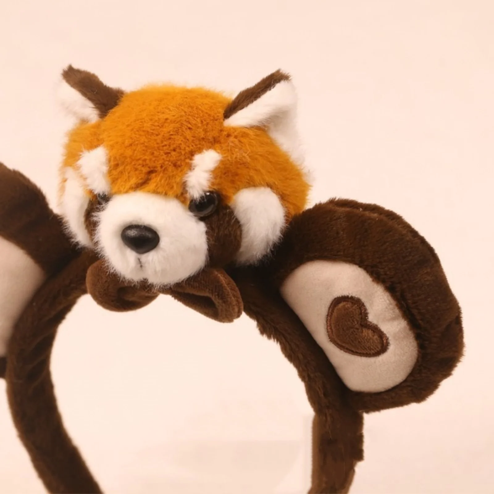 قطعة واحدة من عصابة رأس الراكون اللطيفة للنساء: مشبك شعر الباندا الأحمر الكرتوني الإبداعي، عصابة رأس لغسل الوجه، إكسسوار للشعر للذهاب