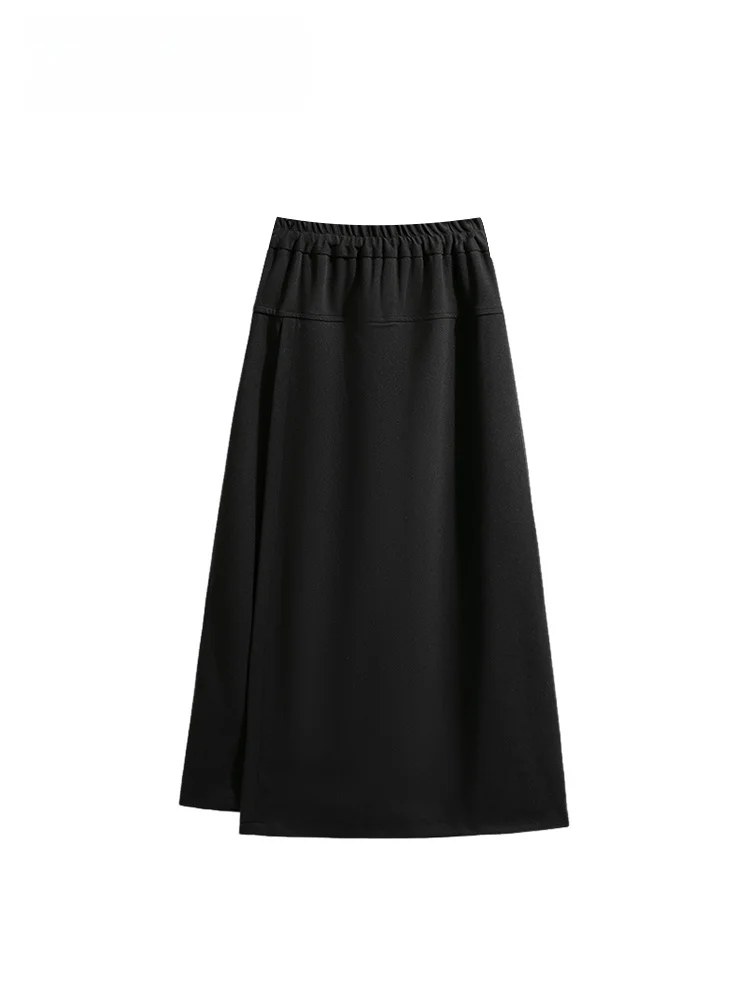 

High Waist A-Line Skirt for plus Size Women Pear ape Body Slimming Flattering Skirts Trendy Commute Polyester Fiber