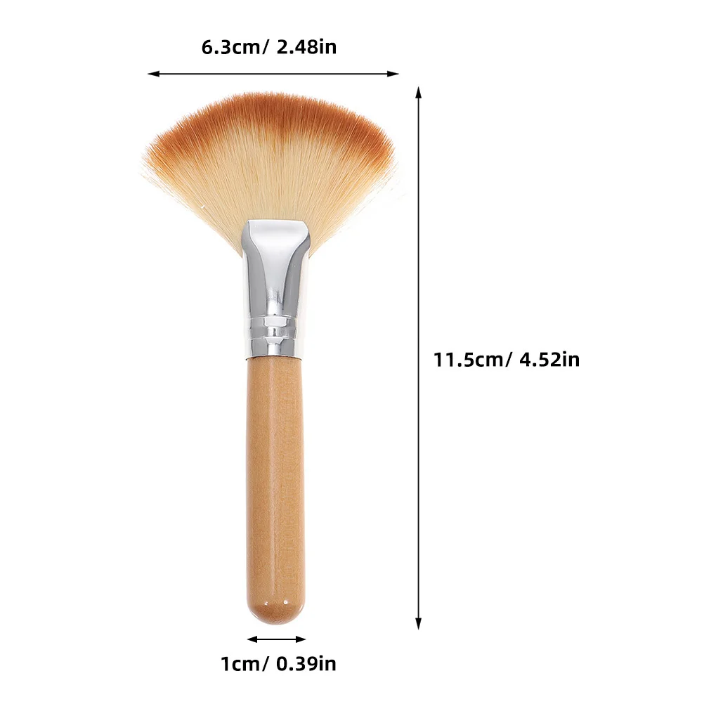 4 Uds. Brochas de maquillaje en polvo, ventilador, resaltador de colorete, aplicadores de Maquillaje facial, juego de herramientas profesionales de textura suave, brocha resaltadora