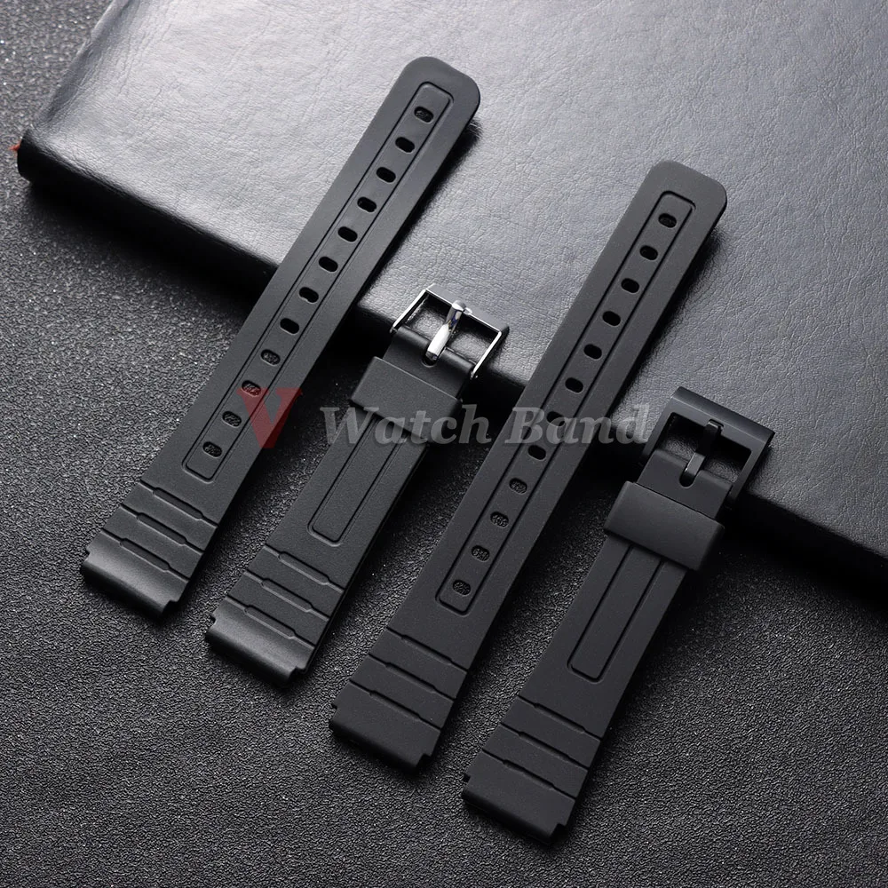 Silicone Watch Strap 18mm for Casio F91W F84 W800H SGW400 F105/108 A158/168 AE1200/1300 Band Resin Bracelet 12/14/16/18/20/22mm view 3