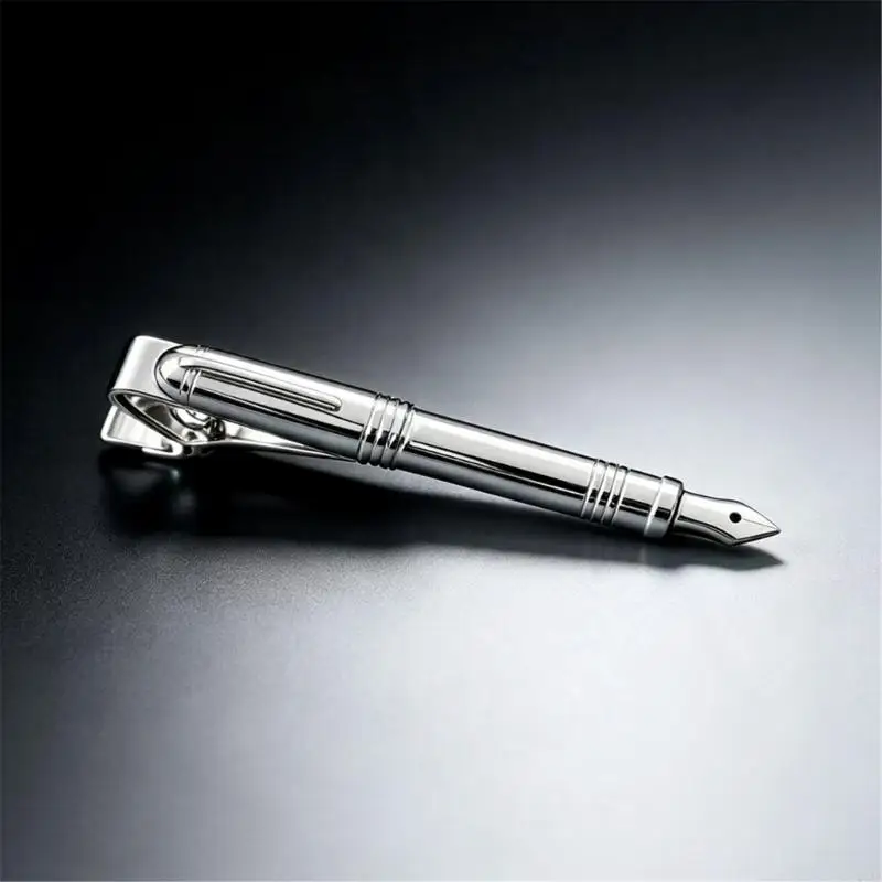  Standard Width Tie Clip with Polished Metal Look for Men Daily