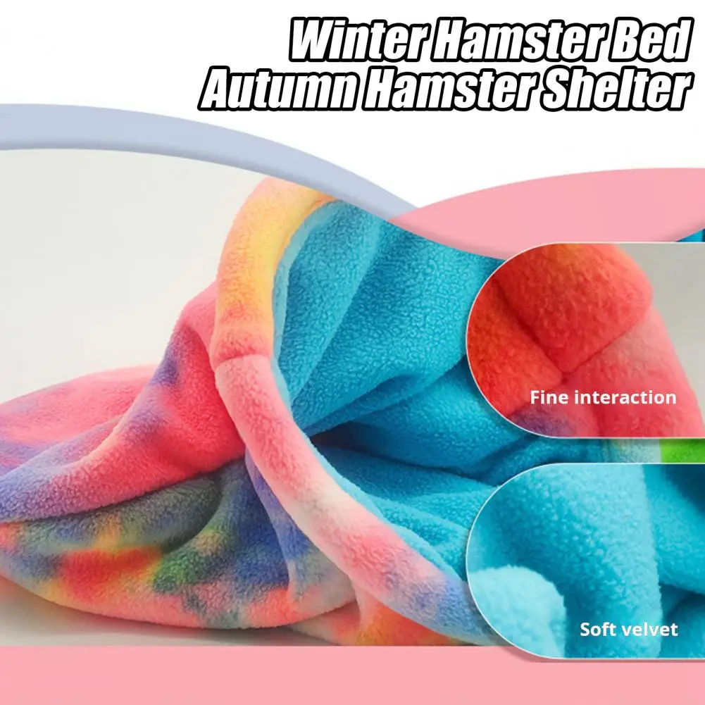 Hamster Sleeping Bag Soft Fleece Winter Warm Hideout Nest Guinea Pig Snuggle Sack Small Animals Cozy Cave for Chinchillas Rat