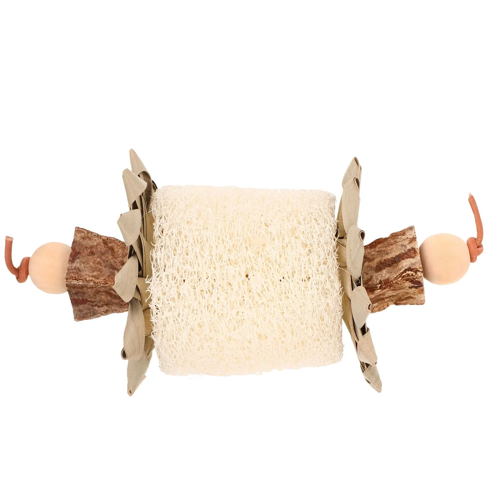 

Parrot Chewing Toy Birdcage Budgie Toys Biting Palm Leaf Parakeet Conures Loofah Wear Resistance Practical Design Pet Enjoy