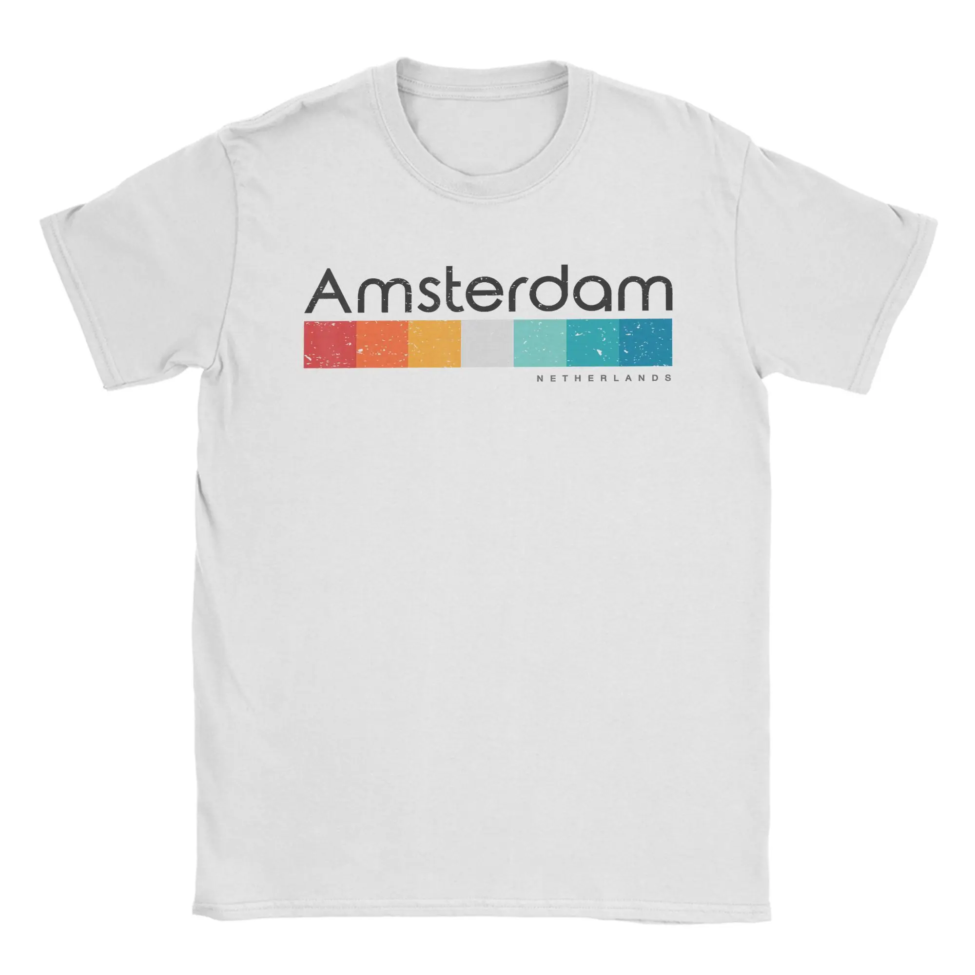 Amsterdam T-Shirt Men  Funny Cotton Tee Shirt O Neck Short Sleeve T Shirt Gift Idea Clothes