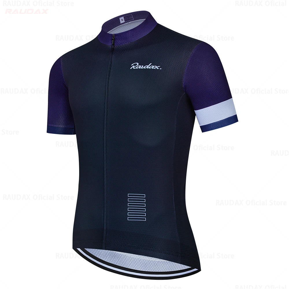 2024 Cycling Clothing Men Raudax Short Sleeve Ropa Ciclismo Summer Cycling Jersey Triathlon Bike Jersey Uniform Cycling Shirts