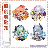 Honkai: Star Rail Jingliu HuoHuo Cosplay Costume Accessories Anime Game Badge Keychain Prop