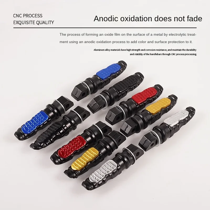 Motorcycle Off-road Vehicle Non-slip Foot Rests Aluminum Alloy Color Foot Pedals Rear Pedals Universal Back Pedal