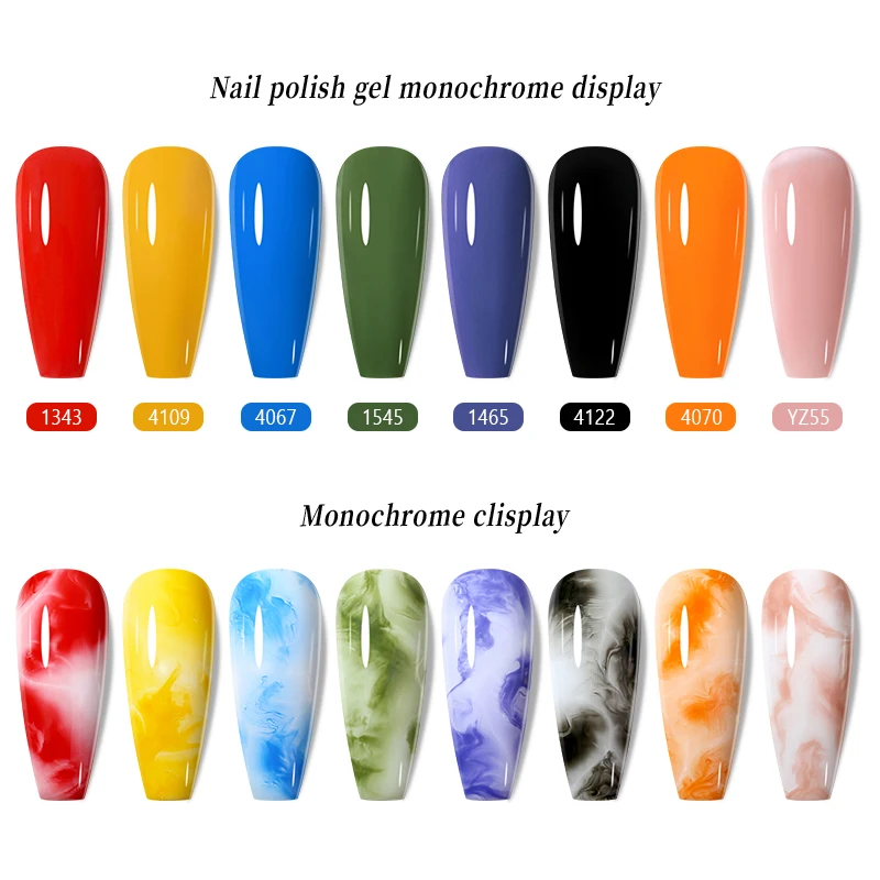 Arte Clavo Smalto gel trasparente fiorito 10ml LED UV Soak Off Smalto per unghie per effetto diffusione Smalto gel per marmo Cappotto base superiore