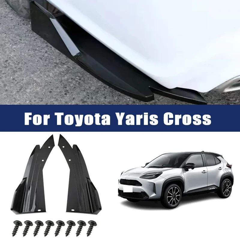 

Car Rear Bumper Spoiler Lip Carbon Fiber Wing Trim Anti-crash Diffuser Side Skirt Wrap Angle Splitter For Toyota Yaris Cross