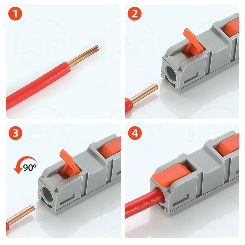 10Pcs Spliceable PCT Quick Connect Terminal 2 in/4 out/6 out 3 in/3 ou Wire Connector Quick Connector Press Type Connector
