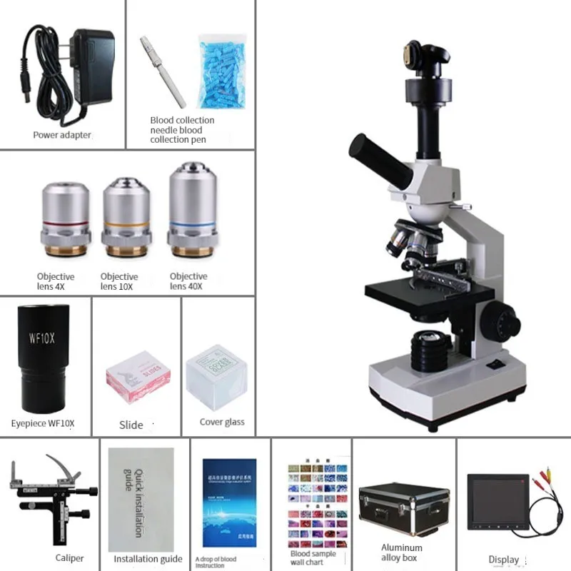 Imagem -02 - Definição Blood Drop Detector Microscópios Biológicos Microscópios Aquáticos Adequado para Sems Produtos Aquáticos Salão de Beleza Ácaros Alta