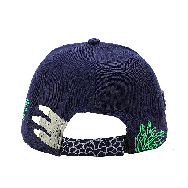 EXDINO sombreros para niños dinosaurio 3D 3-10Y niños niñas gorra de béisbol deportiva ajustable algodón transpirable nuevos sombreros para el sol
