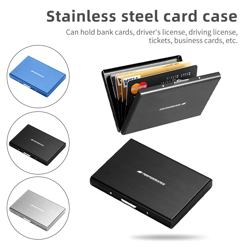 Car Logo Stainless Steel Card Case Anti-theft And Anti-Scratch For BMW E90 E60 E46 E39 F30 F10 E87 X3 X4 X5 X1 G30 G20 M3 M5