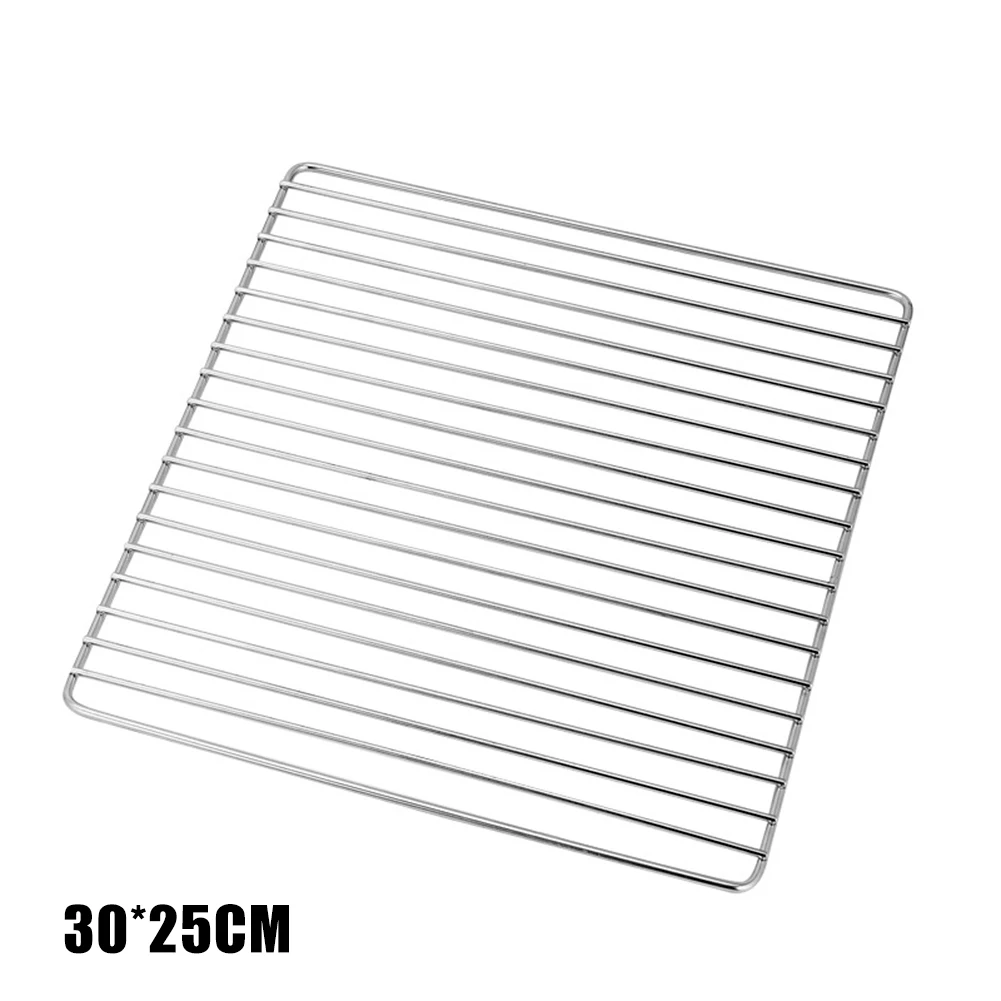 Barbecue BBQ Grill Net Stainless Steel Rack Grid Grate Replacement for Camping Cast Iron Grill Camping Grill Portable Grill