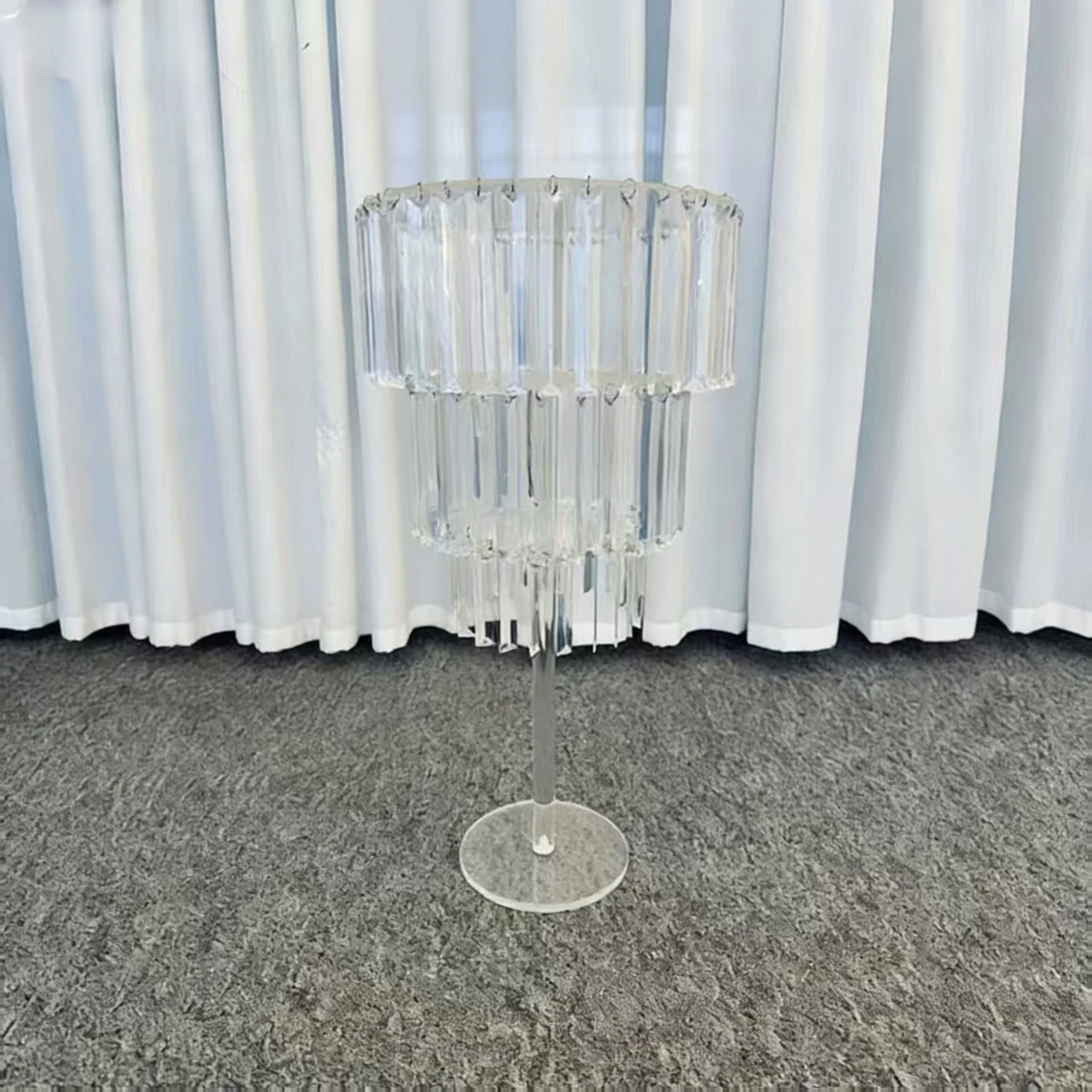 3-stufiger, transparenter Acryl-Kristall-Blumenständer, Hochzeits-Tischdekoration, Tischmittelstücke, Dekorationsständer für Heimpartys und Events – Detail 6