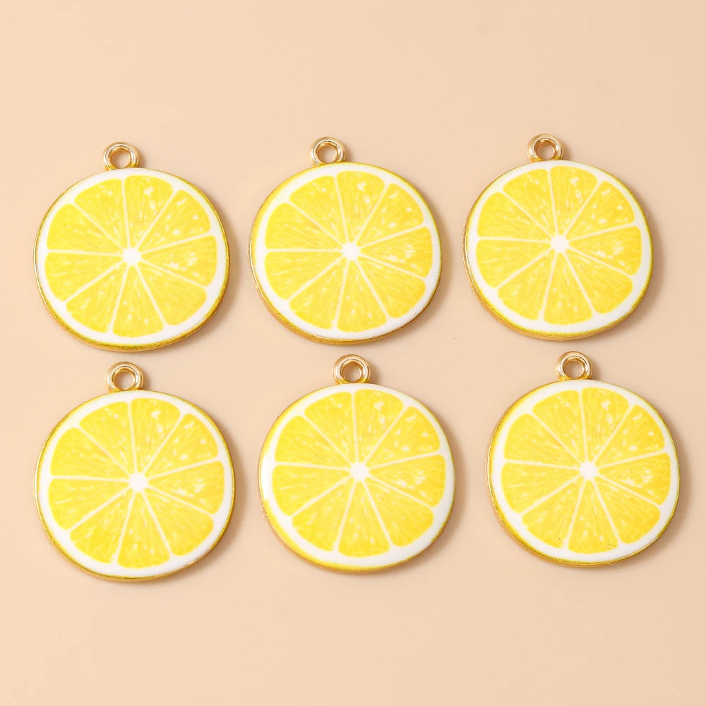 Leslie 20 Stück Charms Frucht Wassermelone Apfel Erdbeere Zitrone Anhänger für DIY-Bastelarbeiten Handgemachter Modeschmuck – Detail 3